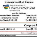 Virginia BOM complaint header